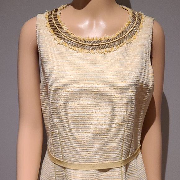 Elie Tahari textured sheath dress size 10 - Picture 3 of 8